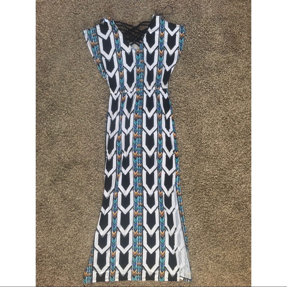 Colorful, Patterned Maxi Dress
